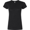 Custom Womens Fitted Fine Jersey Tee Black