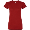 Custom Womens Fitted Fine Jersey Tee Garnet