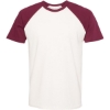 Custom Unisex Cotton Raglan T-Shirt Maroon/ Natural