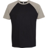 Custom Unisex Cotton Raglan T-Shirt Warm Grey/ Black