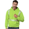 Custom Unisex USA-Made High Visibility Hooded Sweatshirt Lime Green