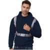 Custom Unisex USA-Made High Visibility Hooded Sweatshirt Navy