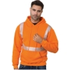Custom Unisex USA-Made High Visibility Hooded Sweatshirt Orange