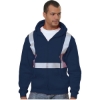 Custom Mens USA-Made Hi-Visibility Full-Zip Hooded Sweatshirt Navy