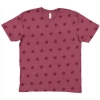 Custom Mens Star Print Tee Burgundy Star