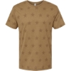 Custom Mens Star Print Tee Coyote Brown Star