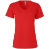 Custom Women’s Cotton V-Neck T-Shirt Red