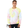 Custom Unisex FWD Fashion Tie-Dyed Crewneck Sweatshirt Rainbow Pastel