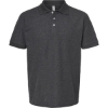 Custom Mens 50/50 Sport Pique Polo Heather Charcoal
