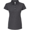 Custom Womens 50/50 Sport Pique Polo Heather Charcoal