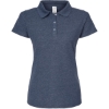 Custom Womens 50/50 Sport Pique Polo Heather Navy