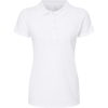 Custom Womens 50/50 Sport Pique Polo White