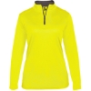 Custom Women’s B-Core Quarter-Zip Pullover Safety Yellow Green/ Graphite