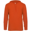 Custom Unisex B-Core Hooded Long Sleeve T-Shirt Burnt Orange