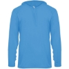 Custom Unisex B-Core Hooded Long Sleeve T-Shirt Columbia Blue