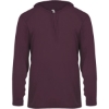 Custom Unisex B-Core Hooded Long Sleeve T-Shirt Maroon