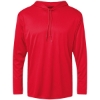 Custom Unisex B-Core Hooded Long Sleeve T-Shirt Red