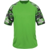 Custom Mens Camo Sport T-Shirt Lime/ Lime Camo