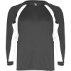 Custom Mens B-Core Hook Long Sleeve T-Shirt Graphite/ White