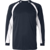 Custom Mens B-Core Hook Long Sleeve T-Shirt Navy/ White