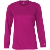 Custom Womens B-Core Long Sleeve T-Shirt Hot Pink