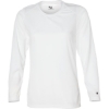 Custom Womens B-Core Long Sleeve T-Shirt White