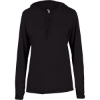 Custom Womens B-Core Long Sleeve Hooded T-Shirt Black