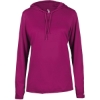 Custom Womens B-Core Long Sleeve Hooded T-Shirt Hot Pink