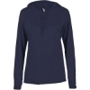 Custom Womens B-Core Long Sleeve Hooded T-Shirt Navy