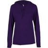 Custom Womens B-Core Long Sleeve Hooded T-Shirt Purple