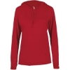 Custom Womens B-Core Long Sleeve Hooded T-Shirt Red