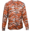 Custom Mens Digital Camo Long Sleeve T-Shirt Burnt Orange Digital