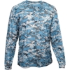 Custom Mens Digital Camo Long Sleeve T-Shirt Columbia Blue Digital