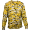 Custom Mens Digital Camo Long Sleeve T-Shirt Gold Digital