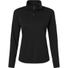 Custom Womens Pro-Lock Performance Quarter-Zip Pullover Black