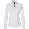 Custom Womens Pro-Lock Performance Quarter-Zip Pullover White