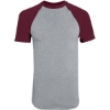 Custom Unisex Raglan Baseball Jersey Athletic Heather/ Maroon