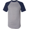 Custom Unisex Raglan Baseball Jersey Athletic Heather/ Navy