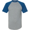 Custom Unisex Raglan Baseball Jersey Athletic Heather/ Royal