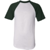 Custom Unisex Raglan Baseball Jersey White/ Dark Green
