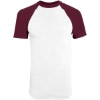Custom Unisex Raglan Baseball Jersey White/ Maroon