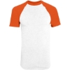 Custom Unisex Raglan Baseball Jersey White/ Orange
