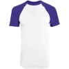 Custom Unisex Raglan Baseball Jersey White/ Purple