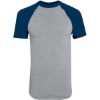 Custom Youth Raglan Baseball Jersey Athletic Heather/ Navy