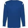 Custom Unisex On The Rise Long Sleeve T-Shirt Royal/ White