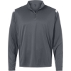 Custom Mens On The Rise Quarter-Zip Pullover Graphite/ White