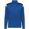 Custom Mens On The Rise Quarter-Zip Pullover Royal/ White