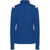 Custom Womens On The Rise Quarter-Zip Pullover Royal/ White