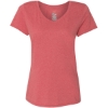 Custom Womens Perfect-T Triblend V-Neck T-Shirt Red Triblend