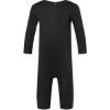 Custom Infant Long Legged Baby Rib Bodysuit Black